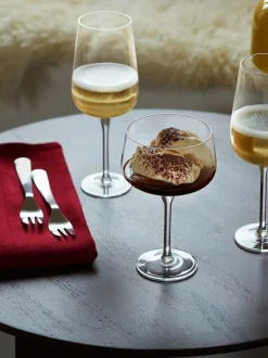 LSA International Set of 2 Clear Arc Flute Glasses 280ml Outlet