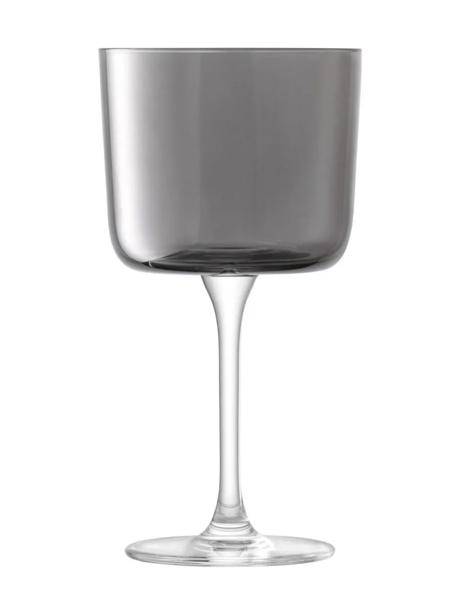 LSA International Set of 2 Grey Lunar Wine Glasses 250ml Sale
