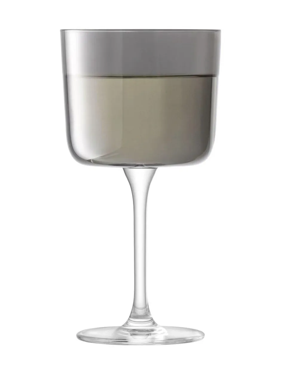 LSA International Set of 2 Grey Lunar Wine Glasses 250ml Sale