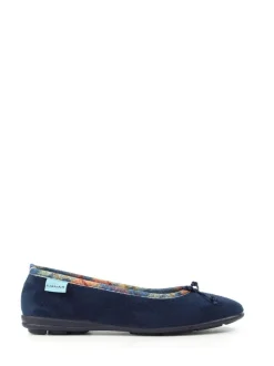 Lunar Blue Bow Tartan Trim Pump Slippers Outlet