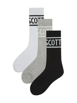 Lyle & Scott Black Blaze Cotton Sports Socks 3 Pack New