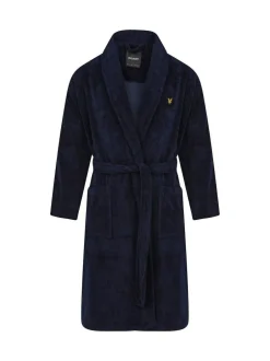 Lyle & Scott Denim Blue Dressing Gown Clearance