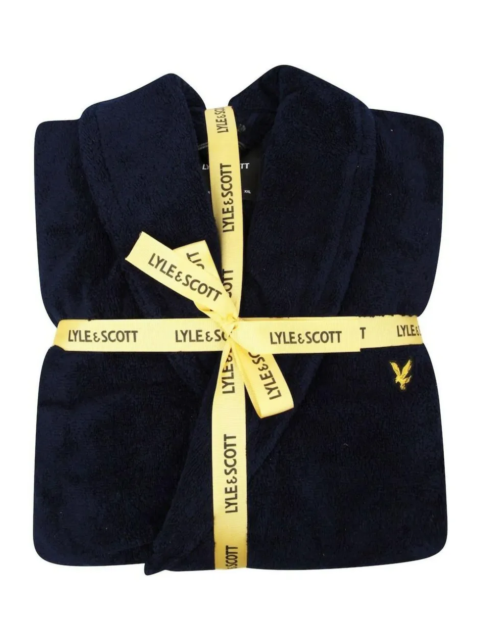 Lyle & Scott Denim Blue Dressing Gown Clearance