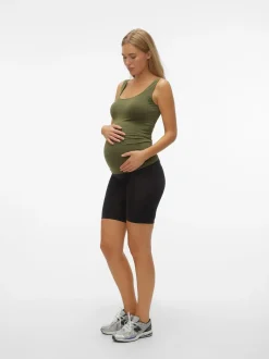 Mamalicious Maternity Seamless Leggings Black Discount