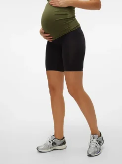 Mamalicious Maternity Seamless Leggings Black Discount