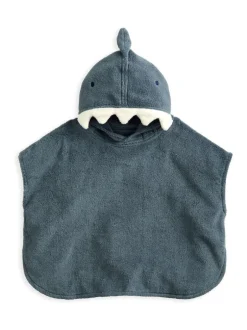 Mamas & Papas Blue Character 3D Fin Towelling Poncho Online