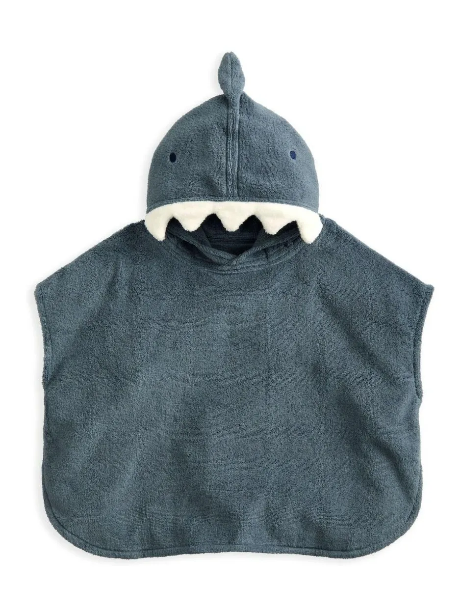 Mamas & Papas Blue Character 3D Fin Towelling Poncho Online