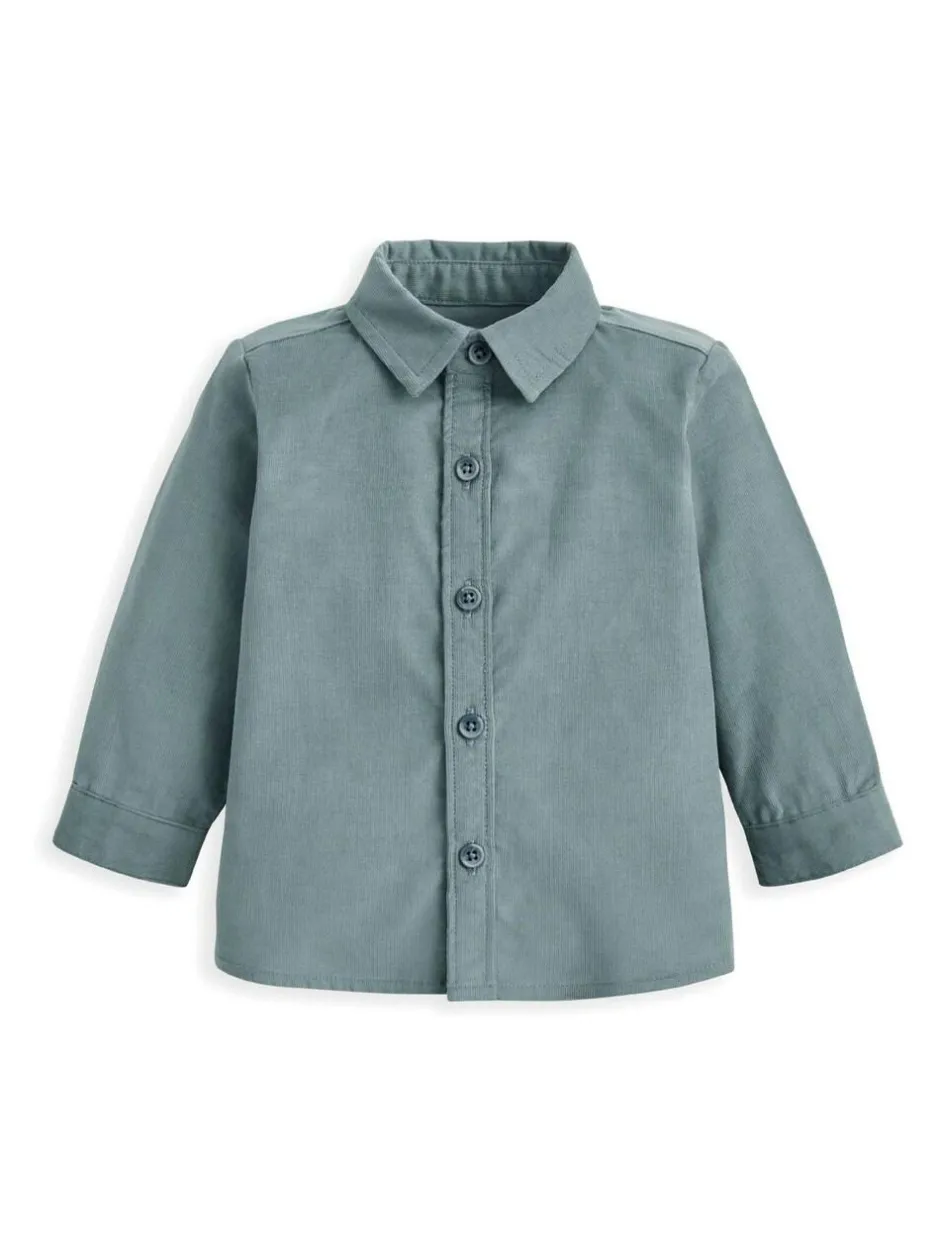 Mamas & Papas Cream Check Dungarees & Striped Shirt Set Clearance