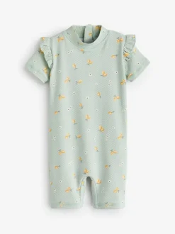 Mamas & Papas Green Lemon Print Textured Short Sleeve Rashsuit Best