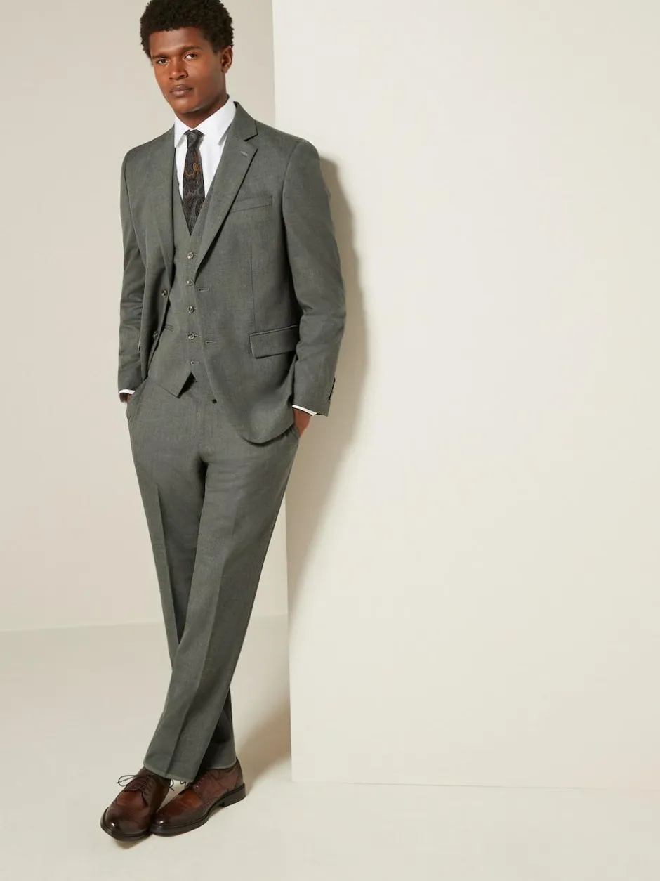 Next Regular Fit Motionflex Stretch Waistcoat Marl Green Outlet