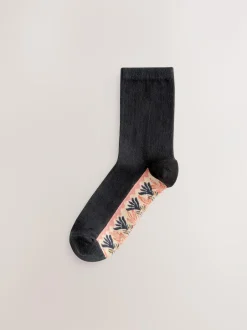 Next Marrakesh Mix Print Footbed Ankle Socks 5 Pack New