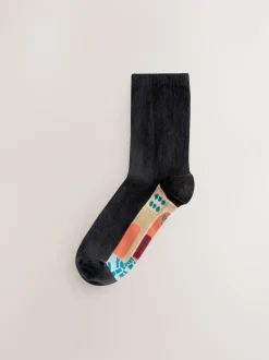 Next Marrakesh Mix Print Footbed Ankle Socks 5 Pack New