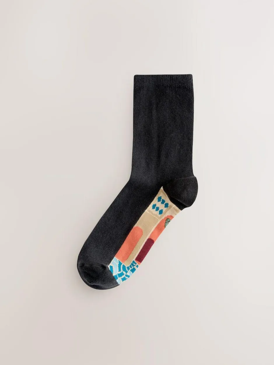 Next Marrakesh Mix Print Footbed Ankle Socks 5 Pack New