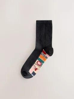 Next Marrakesh Mix Print Footbed Ankle Socks 5 Pack New