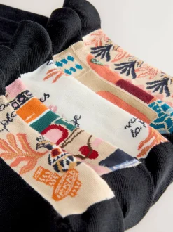 Next Marrakesh Mix Print Footbed Ankle Socks 5 Pack New