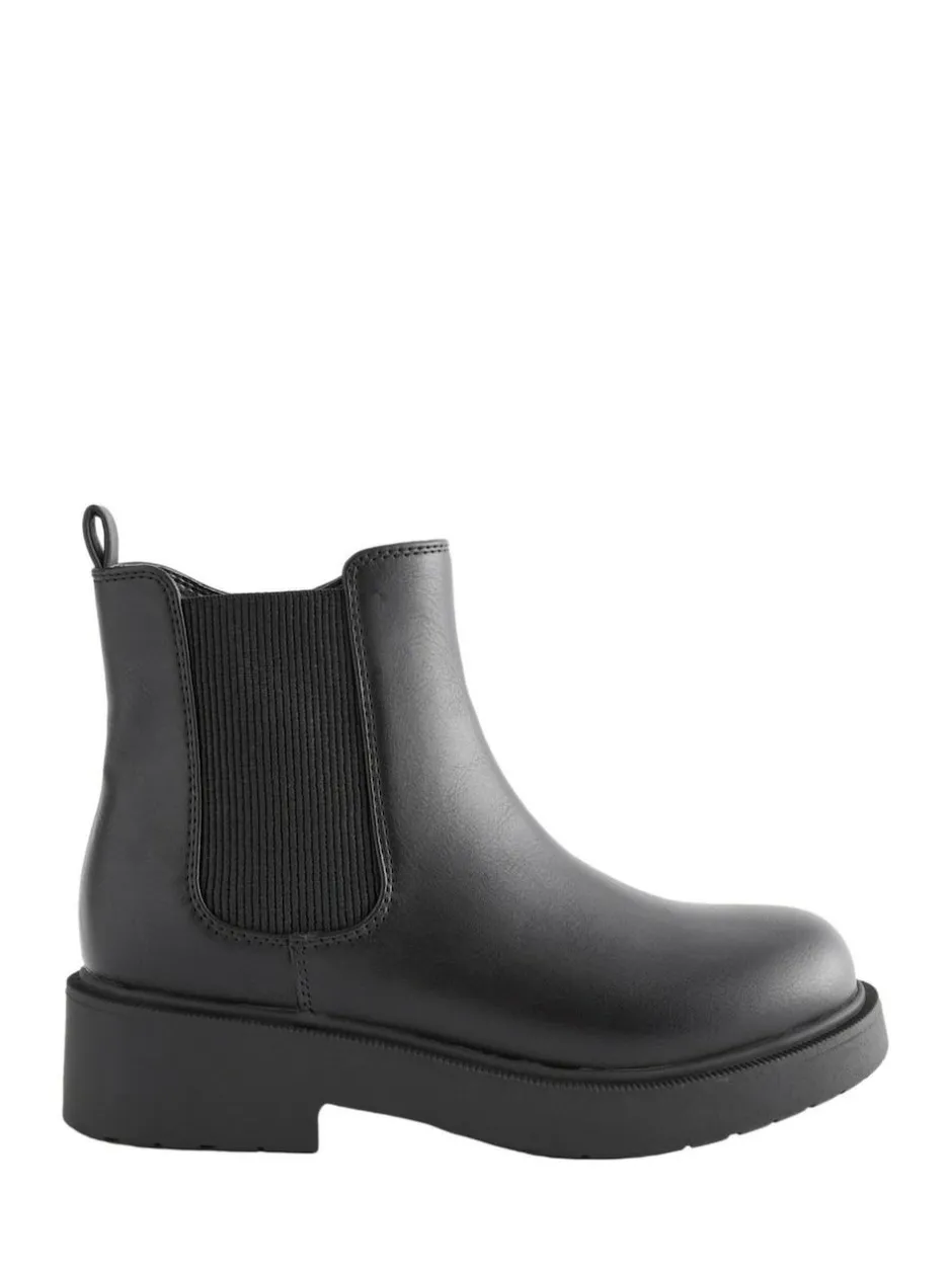 Next Wide Fit (G) Chelsea Ankle Boots Matt Black Sale