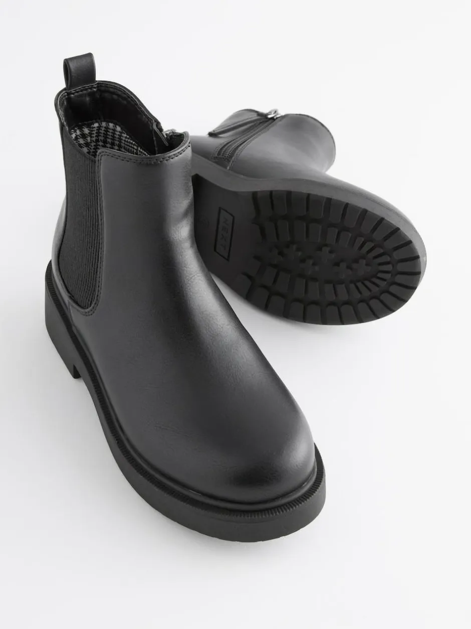 Next Wide Fit (G) Chelsea Ankle Boots Matt Black Sale