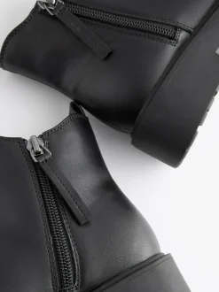 Next Wide Fit (G) Chelsea Ankle Boots Matt Black Sale