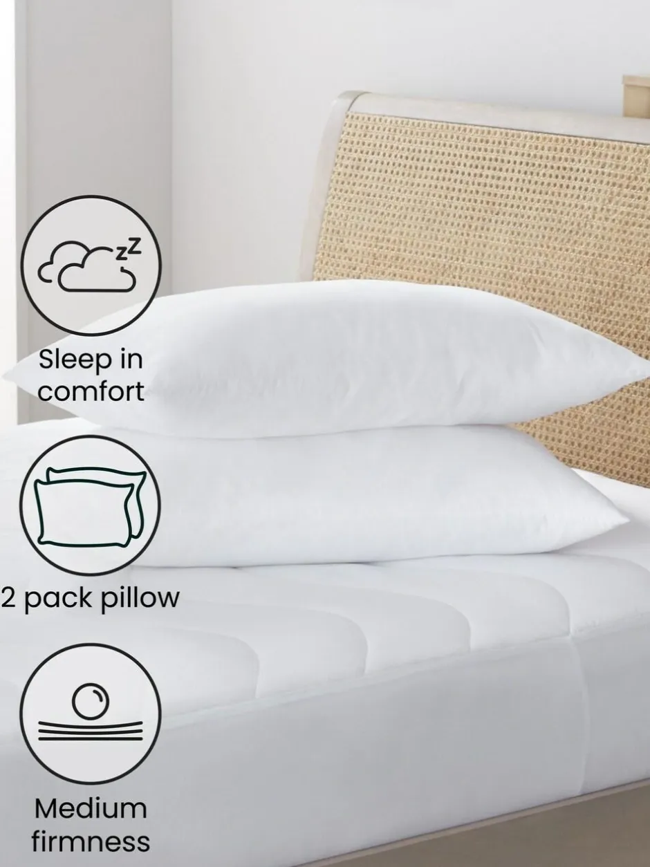 Next Medium 2 Pack Sleep In Comfort Pillows New