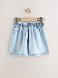 Next Mid Blue 100% Cotton Denim Shorts 2 Pack (3-16yrs) Clearance