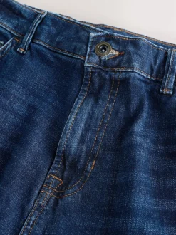 Next Mid Blue Baggy Fit Authentic Stretch Denim Jeans New