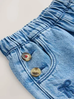 Next Mid Blue Denim Bow Embroidered Jeans (3mths-7yrs) Online
