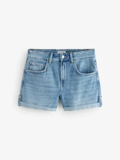 Next Denim Boy Shorts Mid Blue Online