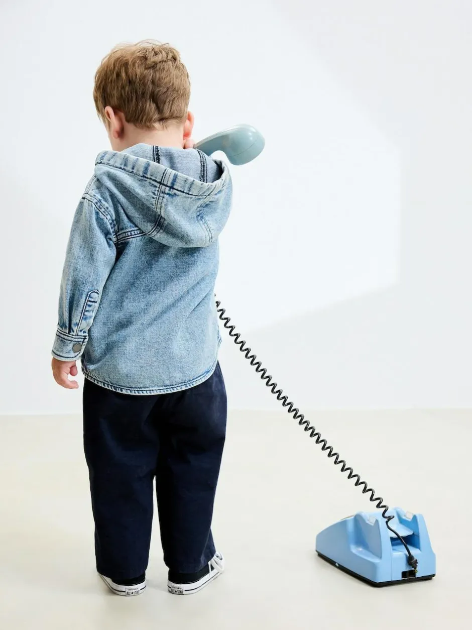 Next Denim Hooded Overshirt (3mths-7yrs) Mid Blue Discount