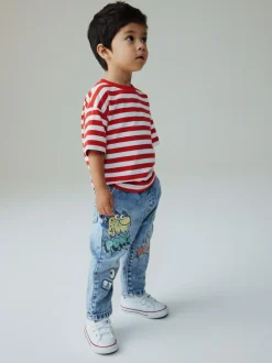 Next Mid Blue Denim Monster Graffiti Jeans (3mths-7yrs) Best