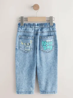Next Mid Blue Denim Monster Graffiti Jeans (3mths-7yrs) Best