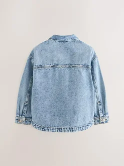 Next Mid Blue Denim Shacket (3-16yrs) Discount