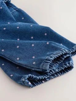 Next Mid Blue Denim Shirt and Check Trousers Set (3mths-7yrs)