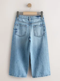 Next Mid Blue Denim Super-wide Fit Authentic Jeans (3-16yrs) Hot