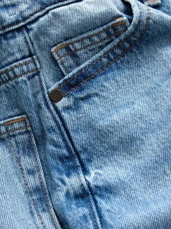 Next Mid Blue Denim Super-wide Fit Authentic Jeans (3-16yrs) Hot