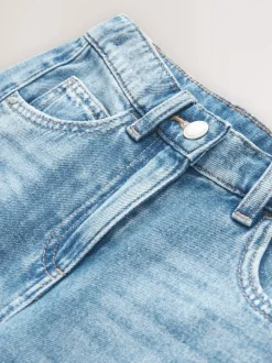 Next Mid Blue Denim Volume Barrel Jeans (3-16yrs) Clearance