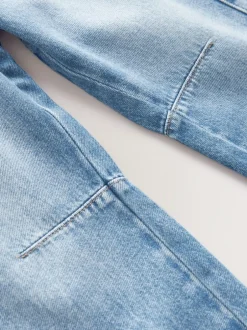 Next Mid Blue Denim Volume Barrel Jeans (3-16yrs) Clearance