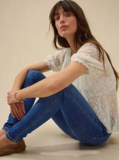 Next Lift Slim And Shape Skinny Jeans Mid Blue Denim Wash New