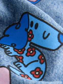 Next Mid Blue Doodle printed Jeans (3mths-7yrs) New