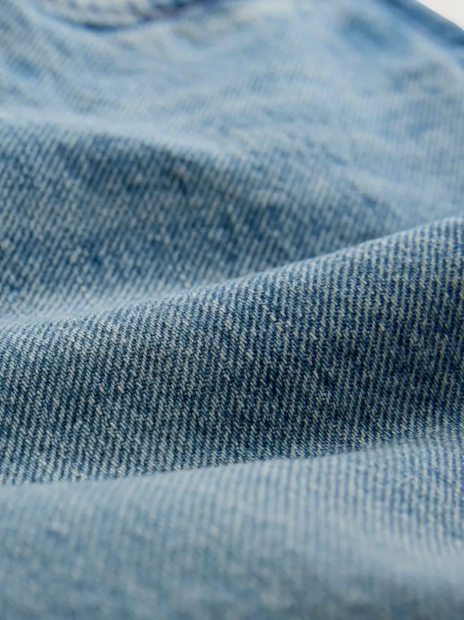 Next Mid Rise Ankle Straight Leg Jeans With Scarf Mid Blue Polka Dot Clearance