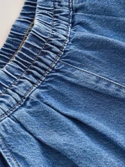 Next Pull On Wide Leg Jeans (6-16yrs) Mid Blue Best