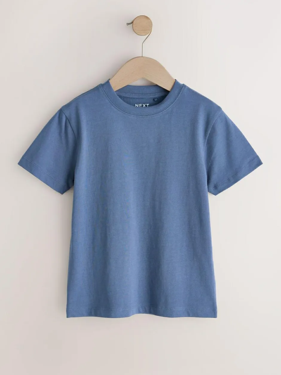 Next Mid Blue Regular Fit Short Sleeve T-Shirt (3-16yrs)
