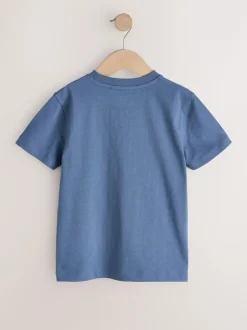 Next Mid Blue Regular Fit Short Sleeve T-Shirt (3-16yrs)