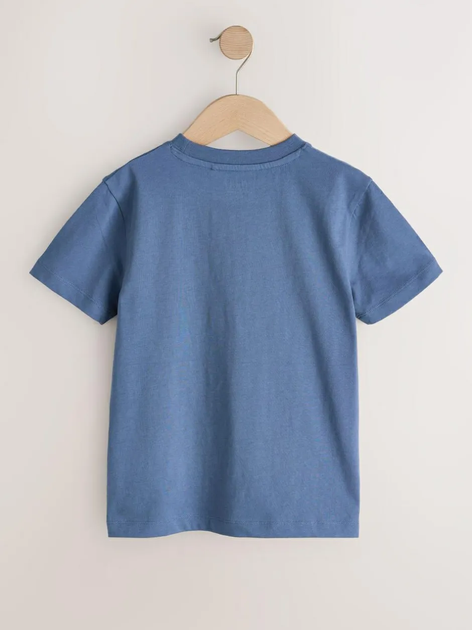 Next Mid Blue Regular Fit Short Sleeve T-Shirt (3-16yrs)