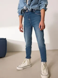 Next Regular Length Stretch Jeggings (3-16yrs) Mid Blue Online