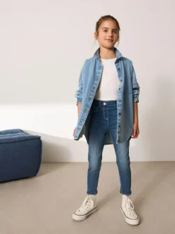 Next Regular Length Stretch Jeggings (3-16yrs) Mid Blue Online