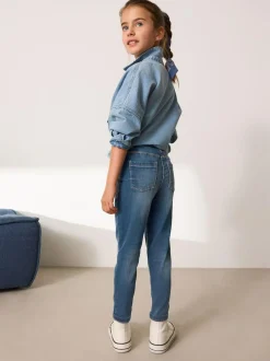 Next Regular Length Stretch Jeggings (3-16yrs) Mid Blue Online