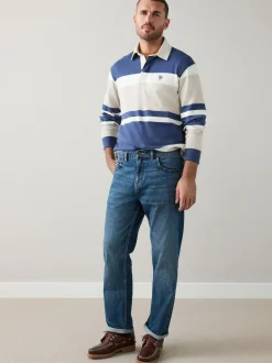 Next Regular Tapered Fit Signature Selvedge Denim Jeans Mid Blue Best
