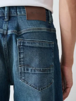 Next Relaxed Fit Authentic Stretch Denim Jeans Mid Blue Discount