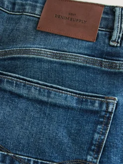 Next Relaxed Fit Authentic Stretch Denim Jeans Mid Blue Discount