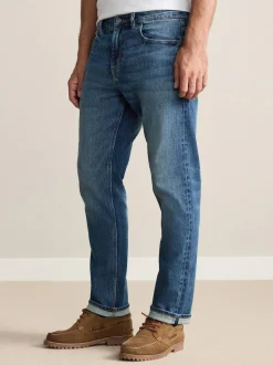 Next Slim Fit Signature Selvedge Denim Jeans Mid Blue Discount
